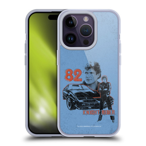 Knight Rider Core Graphics 82 Kitt Car Soft Gel Case for Apple iPhone 14 Pro