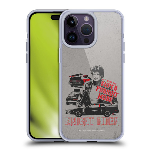 Knight Rider Core Graphics Super Pursuit Mode Soft Gel Case for Apple iPhone 14 Pro Max