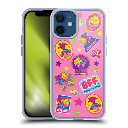 Trolls 3: Band Together Art Pink Pattern Soft Gel Case for Apple iPhone 12 Mini