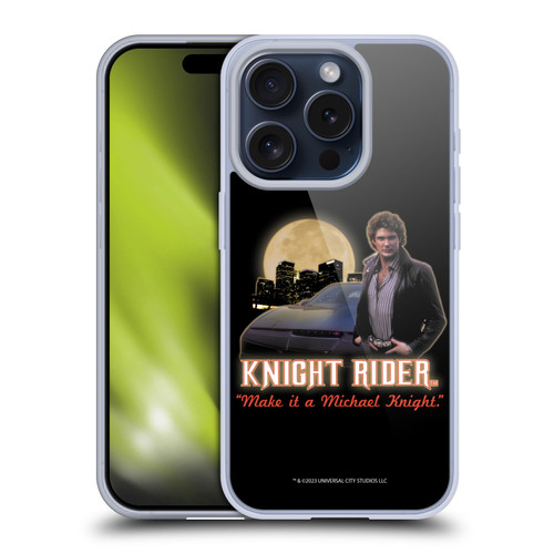 Knight Rider Core Graphics Poster Soft Gel Case for Apple iPhone 15 Pro