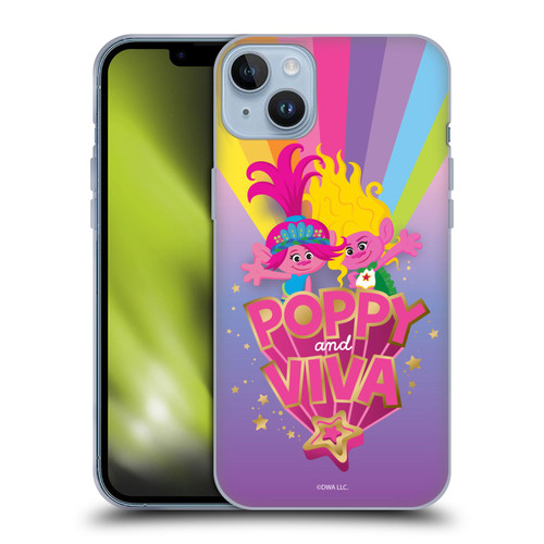 Trolls 3: Band Together Art Rainbow Soft Gel Case for Apple iPhone 14 Plus