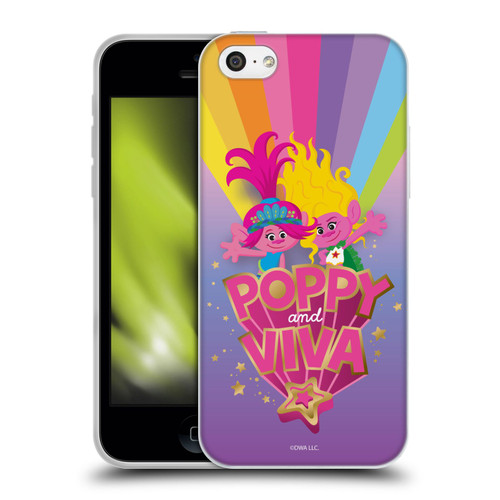 Trolls 3: Band Together Art Rainbow Soft Gel Case for Apple iPhone 5c