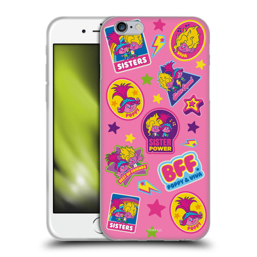 Trolls 3: Band Together Art Pink Pattern Soft Gel Case for Apple iPhone 6 / iPhone 6s