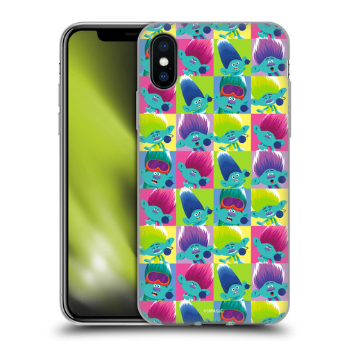 Trolls 3: Band Together Art Square Pattern Soft Gel Case for Apple iPhone X / iPhone XS