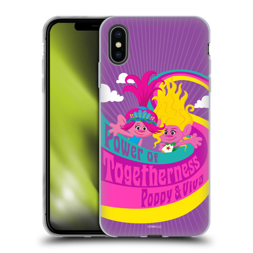 Trolls 3: Band Together Art Power Of Togetherness Soft Gel Case for Apple iPhone XS Max