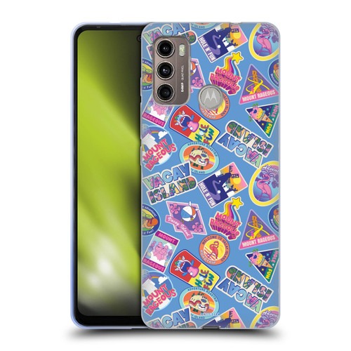 Trolls 3: Band Together Art Pattern Blue Soft Gel Case for Motorola Moto G60 / Moto G40 Fusion