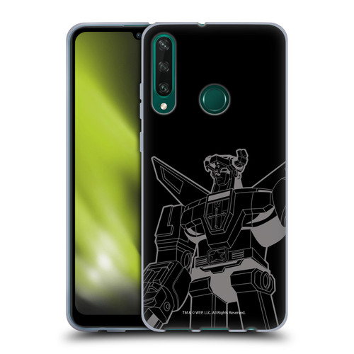 Voltron Graphics Oversized Black Robot Soft Gel Case for Huawei Y6p