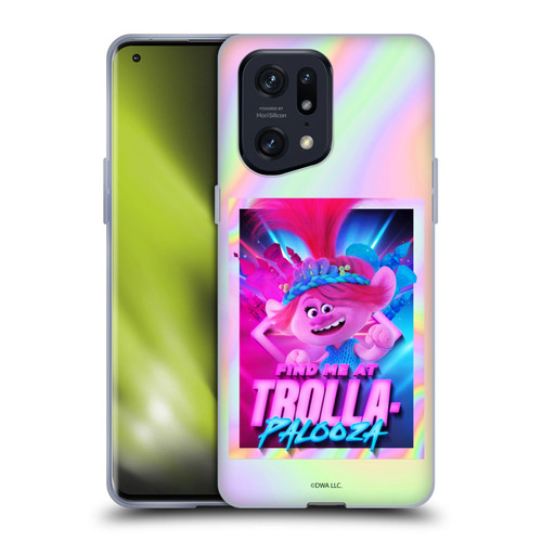 Trolls 3: Band Together Art Trolla-Palooza Soft Gel Case for OPPO Find X5 Pro