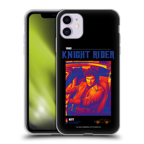Knight Rider Graphics Michael Knight Driving Soft Gel Case for Apple iPhone 11