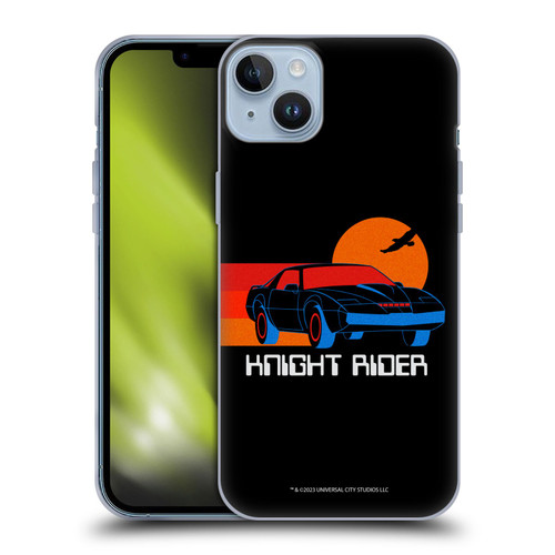 Knight Rider Graphics Kitt Sunset Soft Gel Case for Apple iPhone 14 Plus