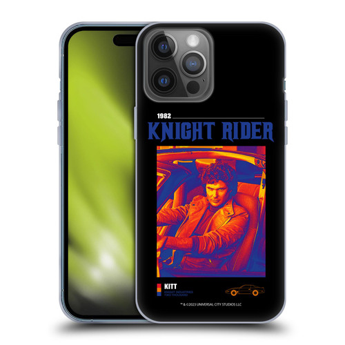 Knight Rider Graphics Michael Knight Driving Soft Gel Case for Apple iPhone 14 Pro Max