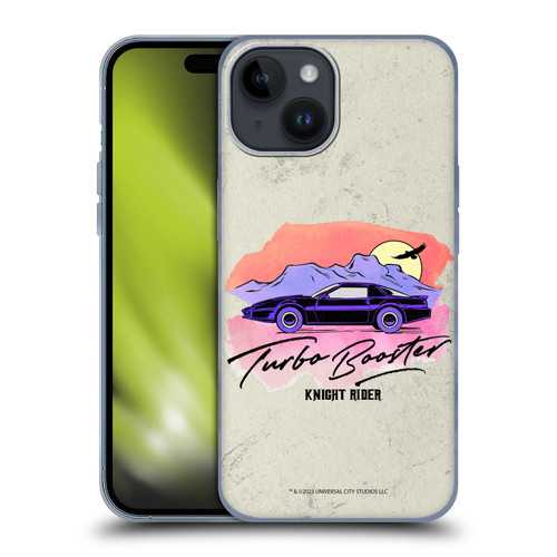 Knight Rider Graphics Turbo Booster Soft Gel Case for Apple iPhone 15