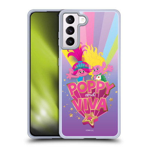 Trolls 3: Band Together Art Rainbow Soft Gel Case for Samsung Galaxy S21+ 5G