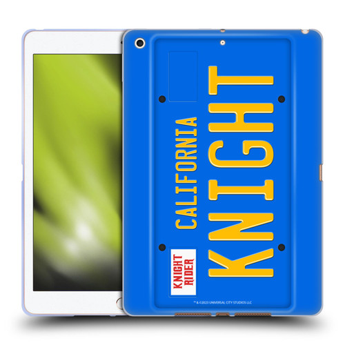 Knight Rider Graphics Plate Number Soft Gel Case for Apple iPad 10.2 2019/2020/2021