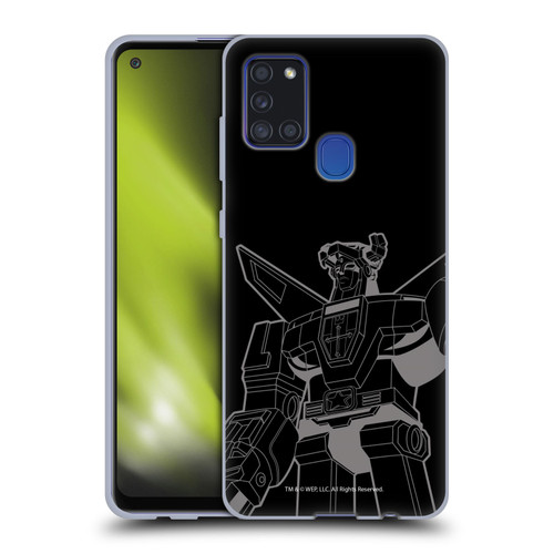 Voltron Graphics Oversized Black Robot Soft Gel Case for Samsung Galaxy A21s (2020)
