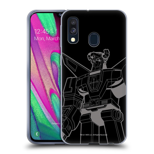 Voltron Graphics Oversized Black Robot Soft Gel Case for Samsung Galaxy A40 (2019)