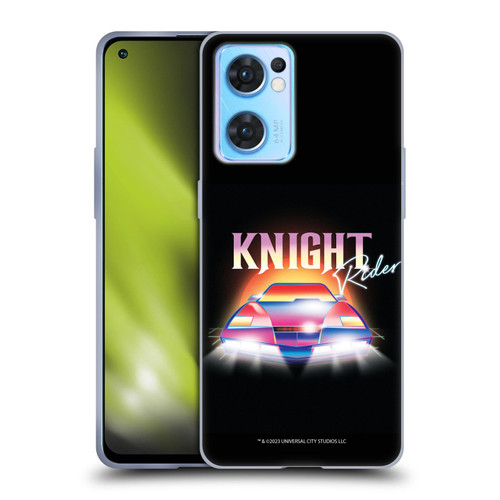 Knight Rider Graphics Kitt 80's Neon Soft Gel Case for OPPO Reno7 5G / Find X5 Lite
