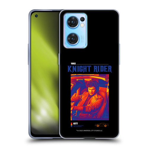Knight Rider Graphics Michael Knight Driving Soft Gel Case for OPPO Reno7 5G / Find X5 Lite