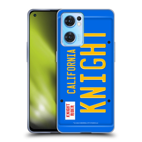 Knight Rider Graphics Plate Number Soft Gel Case for OPPO Reno7 5G / Find X5 Lite