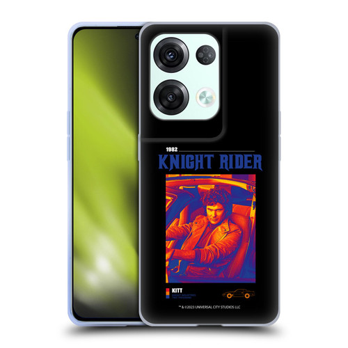Knight Rider Graphics Michael Knight Driving Soft Gel Case for OPPO Reno8 Pro