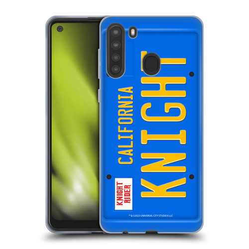 Knight Rider Graphics Plate Number Soft Gel Case for Samsung Galaxy A21 (2020)