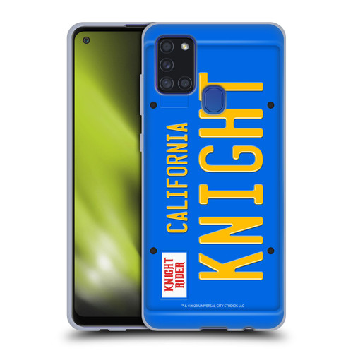 Knight Rider Graphics Plate Number Soft Gel Case for Samsung Galaxy A21s (2020)