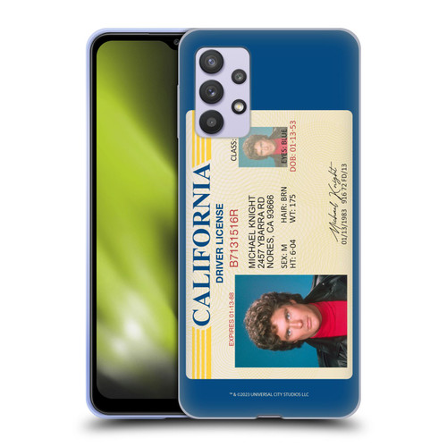 Knight Rider Graphics Driver's License Soft Gel Case for Samsung Galaxy A32 5G / M32 5G (2021)