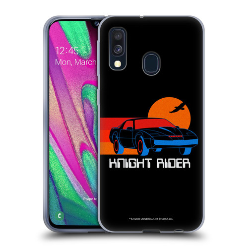 Knight Rider Graphics Kitt Sunset Soft Gel Case for Samsung Galaxy A40 (2019)