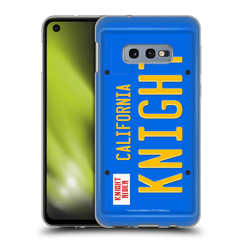 Knight Rider Graphics Plate Number Soft Gel Case for Samsung Galaxy S10e