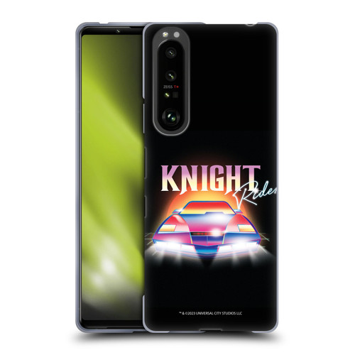 Knight Rider Graphics Kitt 80's Neon Soft Gel Case for Sony Xperia 1 III