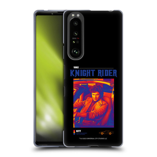 Knight Rider Graphics Michael Knight Driving Soft Gel Case for Sony Xperia 1 III
