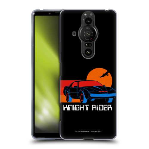 Knight Rider Graphics Kitt Sunset Soft Gel Case for Sony Xperia Pro-I