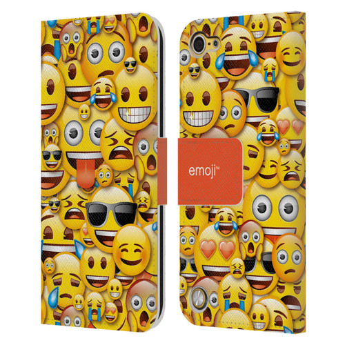 emoji® Full Patterns Smileys Leather Book Wallet Case Cover For Apple iPod Touch 5G 5th Gen