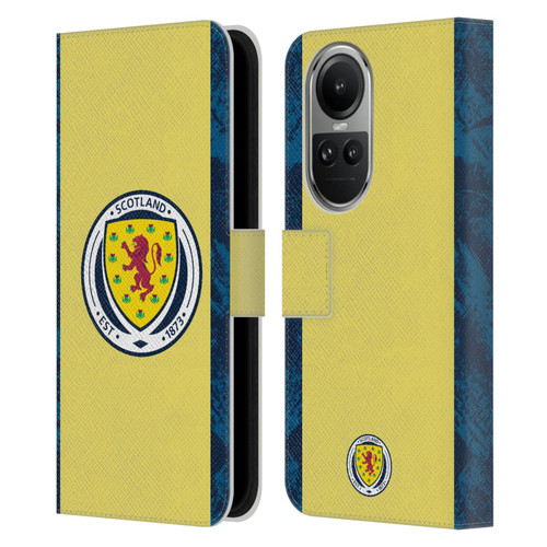 Scotland National Football Team Kits 2020 Home Goalkeeper Leather Book Wallet Case Cover For OPPO Reno10 5G / Reno10 Pro 5G