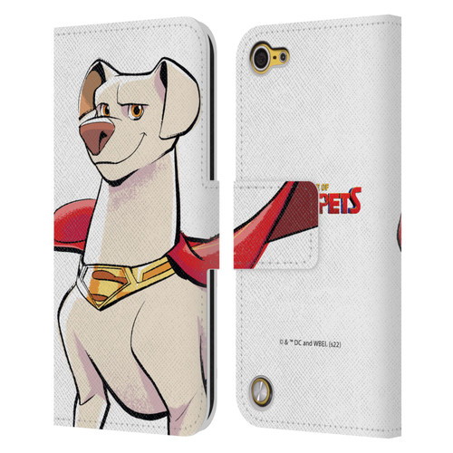 DC League Of Super Pets Graphics Krypto Leather Book Wallet Case Cover For Apple iPod Touch 5G 5th Gen