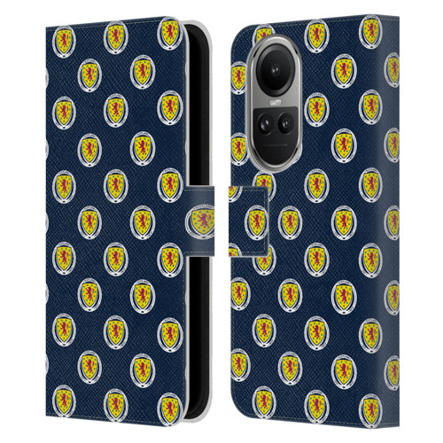 Scotland National Football Team Logo 2 Pattern Leather Book Wallet Case Cover For OPPO Reno10 5G / Reno10 Pro 5G