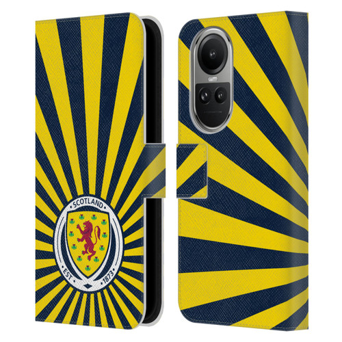 Scotland National Football Team Logo 2 Sun Rays Leather Book Wallet Case Cover For OPPO Reno10 5G / Reno10 Pro 5G