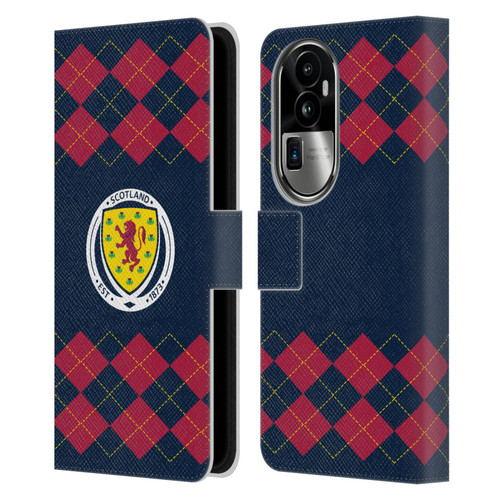 Scotland National Football Team Logo 2 Argyle Leather Book Wallet Case Cover For OPPO Reno10 Pro+