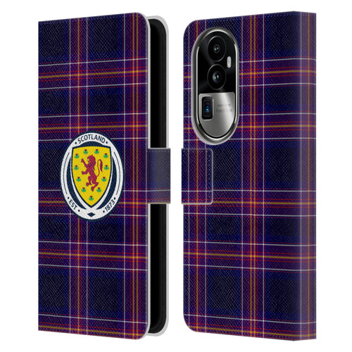 Scotland National Football Team Logo 2 Tartan Leather Book Wallet Case Cover For OPPO Reno10 Pro+