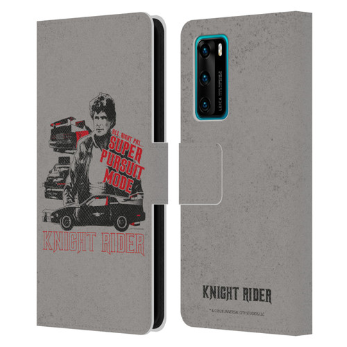 Knight Rider Core Graphics Super Pursuit Mode Leather Book Wallet Case Cover For Huawei P40 5G
