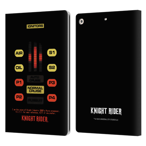 Knight Rider Core Graphics Kitt Control Panel Leather Book Wallet Case Cover For Apple iPad 10.2 2019/2020/2021