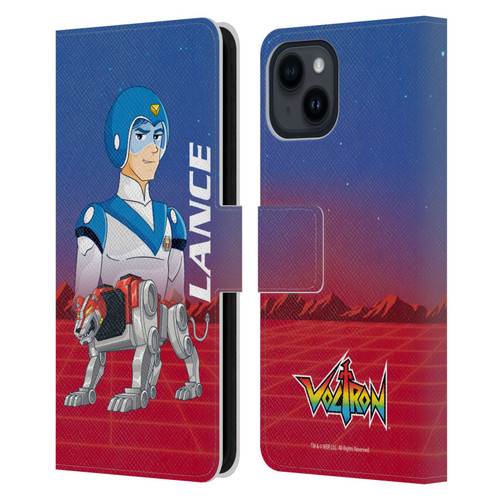 Voltron Character Art Lance Leather Book Wallet Case Cover For Apple iPhone 15