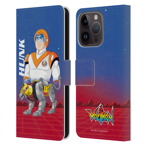 Voltron Character Art Hunk Leather Book Wallet Case Cover For Apple iPhone 15 Pro
