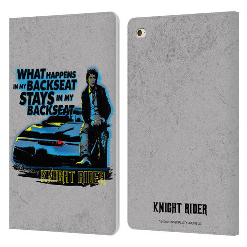 Knight Rider Core Graphics Michael Back Seat Leather Book Wallet Case Cover For Apple iPad mini 4