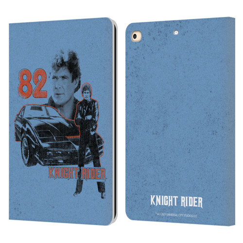Knight Rider Core Graphics 82 Kitt Car Leather Book Wallet Case Cover For Apple iPad 9.7 2017 / iPad 9.7 2018