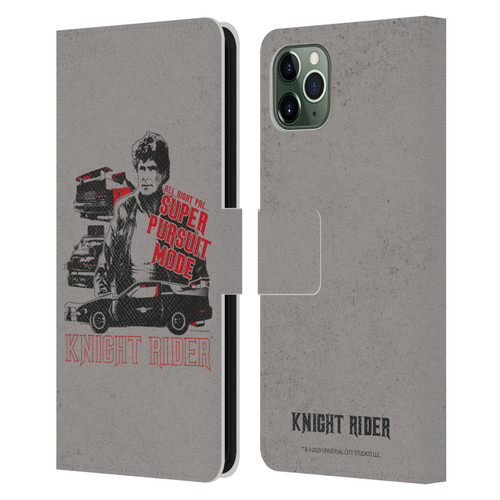 Knight Rider Core Graphics Super Pursuit Mode Leather Book Wallet Case Cover For Apple iPhone 11 Pro Max