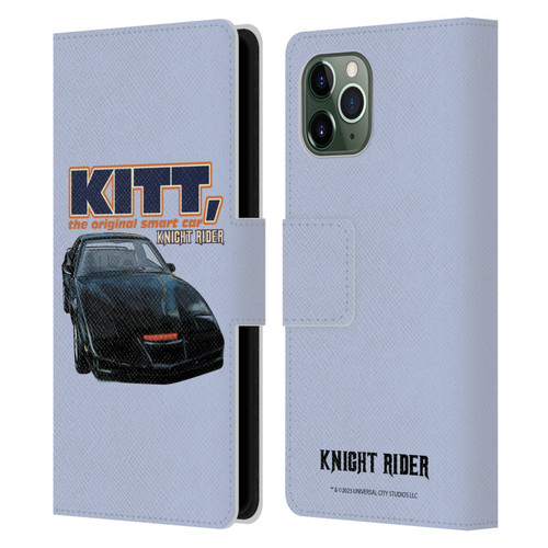 Knight Rider Core Graphics Kitt Smart Car Leather Book Wallet Case Cover For Apple iPhone 11 Pro