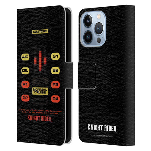 Knight Rider Core Graphics Kitt Control Panel Leather Book Wallet Case Cover For Apple iPhone 13 Pro
