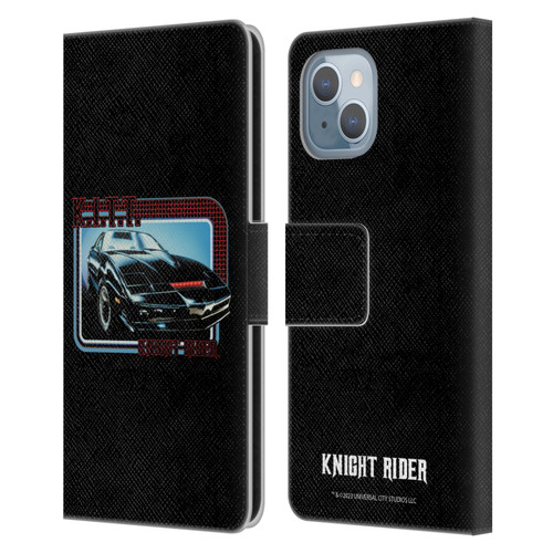 Knight Rider Core Graphics Kitt Car Leather Book Wallet Case Cover For Apple iPhone 14