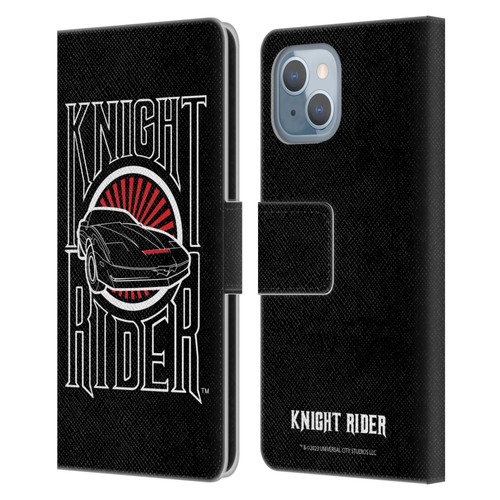 Knight Rider Core Graphics Logo Leather Book Wallet Case Cover For Apple iPhone 14